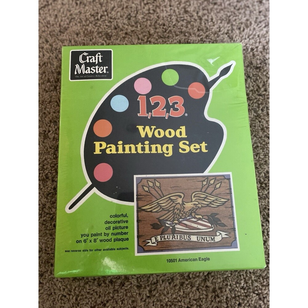 Vintage 1972 Craft Master Paint By Number Set  'American Eagle' Rare! BRAND NEW!